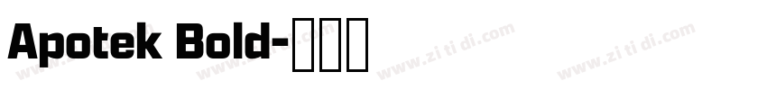 Apotek Bold字体转换